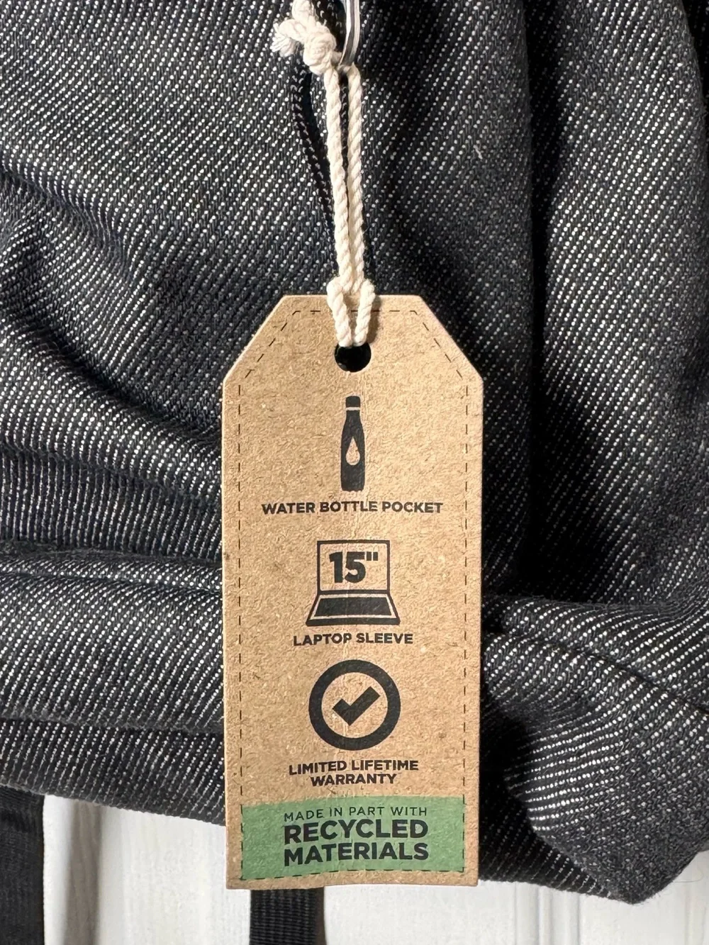 JanSport Cross Town Plus Backpack NWT Dark Gray Black 15” Laptop Sleeve